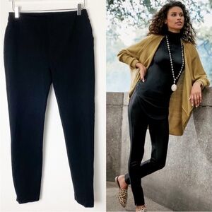 Soft Surroundings Super Sleek Ponte Leggings Black Small